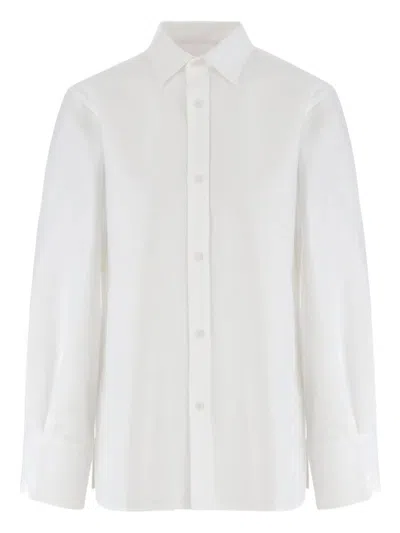 Darkpark Long-sleeve Button-down Shirt In White