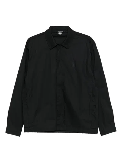 C.p. Company Cp Company Overshirt In Gabardine In Black