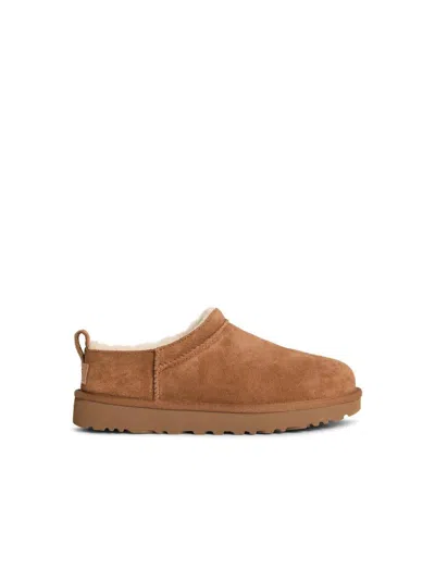 Ugg Camel Suede Classic Micro Slippers In Brown