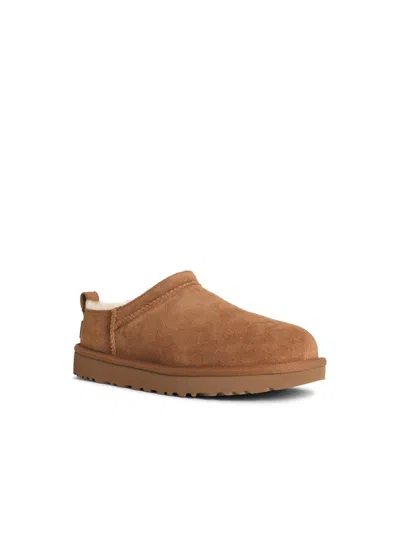 Ugg Camel Suede Classic Micro Slippers In Brown
