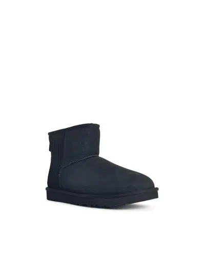 Ugg 'classic Mini' Black Suede Boots In Black