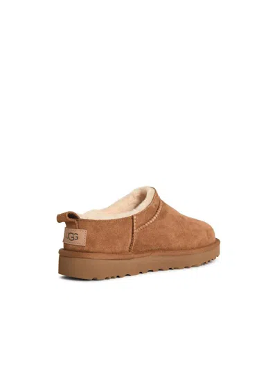 Ugg Camel Suede Classic Micro Slippers In Brown