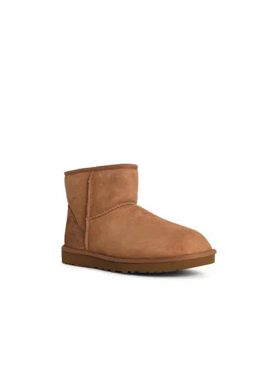Ugg Biscuit Suede Classic Mini Ii Ankle Boots In Brown