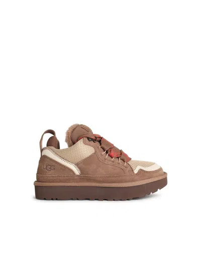 Ugg 'lowmel' Oak Suede Blend Sneakers In Brown