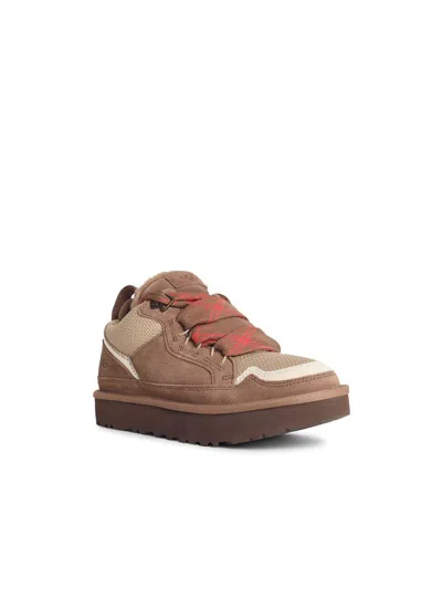 Ugg 'lowmel' Oak Suede Blend Sneakers In Brown