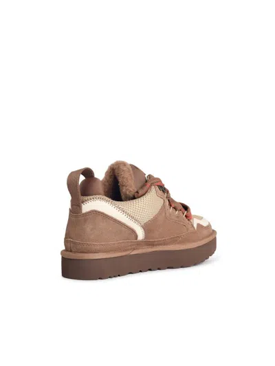 Ugg 'lowmel' Oak Suede Blend Sneakers In Brown