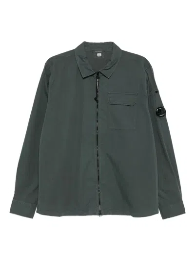 C.p. Company Overshirt In Organic Gabardine Clothing In Gray