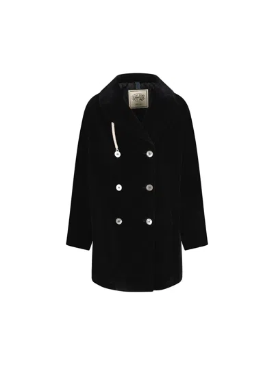 Camplin Woman Coat Black Size 10 Wool, Polyamide In Black