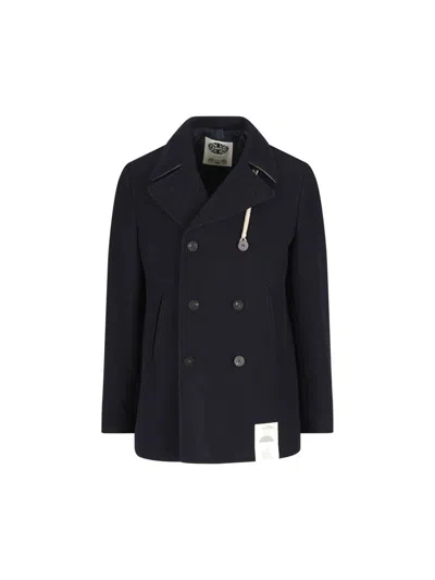 Camplin Peacoat In Wool Blend In Multi