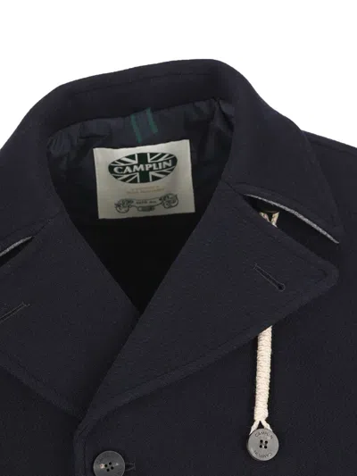 Camplin Peacoat In Wool Blend In Multi
