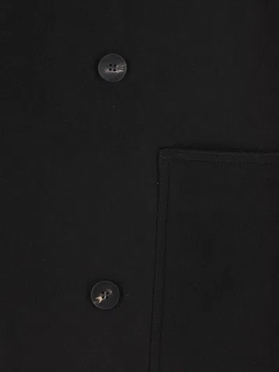 Camplin Peacoat In Wool Blend In Black