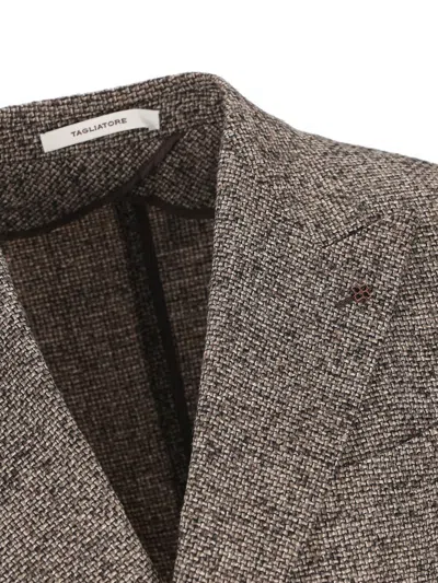 Tagliatore Montecarlo Doppio Petto Boucle Jackets Grey In Gray