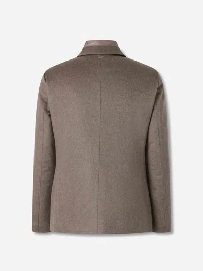 Herno Three-button Wool Jacket In Brown
