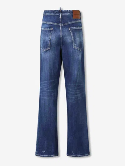 Dsquared2 Classic Five-pocket Jeans With Subtle Fading And Distressing In Blue