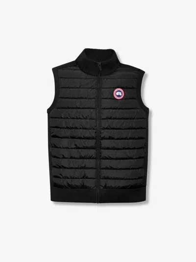 Canada Goose Ribbed Collar Sleeveless Quilted Jacket In Blue