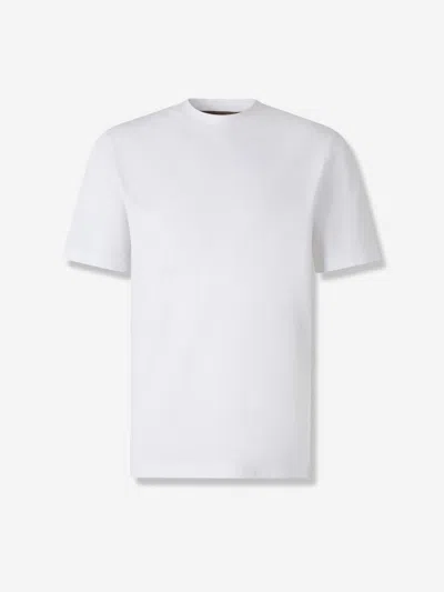 Brioni Crew-neck Short-sleeve T-shirt In White