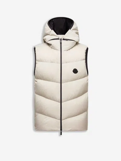 Moncler Piumino Guersac In Nylon Avorio  Uomo In Neutral