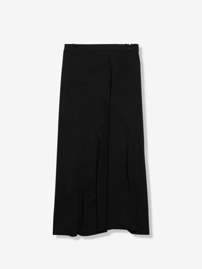 Balenciaga Draped Tailored Crepe Skirt In Black