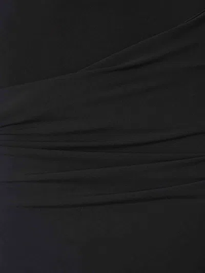 Jacquemus Draped One Shoulder Mini Dress In Black