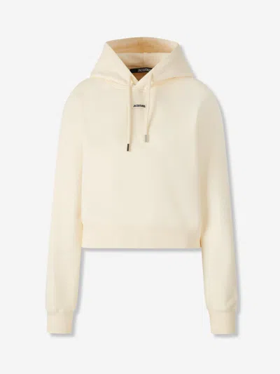 Jacquemus Light Gros Grain Hooded Sweatshirt In Neutral
