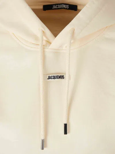 Jacquemus Light Gros Grain Hooded Sweatshirt In Neutral