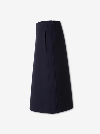 Jil Sander Pocket-detail Straight Midi Skirt In Black