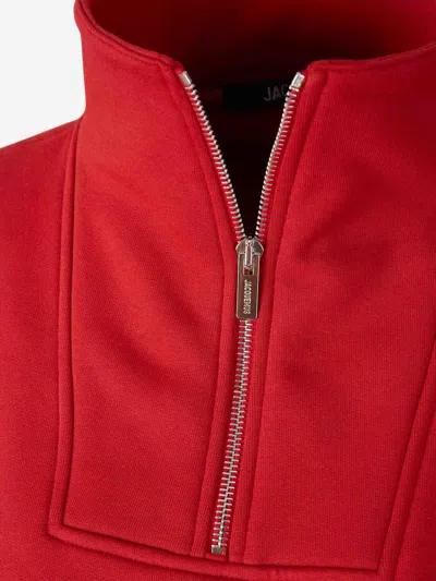 Jacquemus Turtleneck Sweatshirt In Red