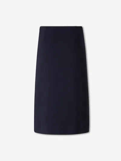 Jil Sander Pocket-detail Straight Midi Skirt In Black