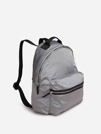 Stone Island Gray Backpack With Front Zip Pocket And Adjustable Straps In Gray