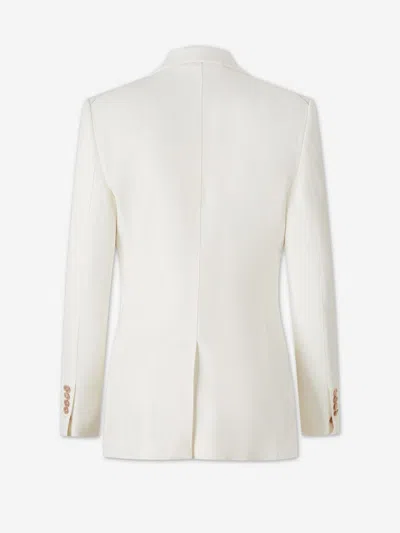 Tom Ford Tailored White Jacket With Sharp Lapels In White
