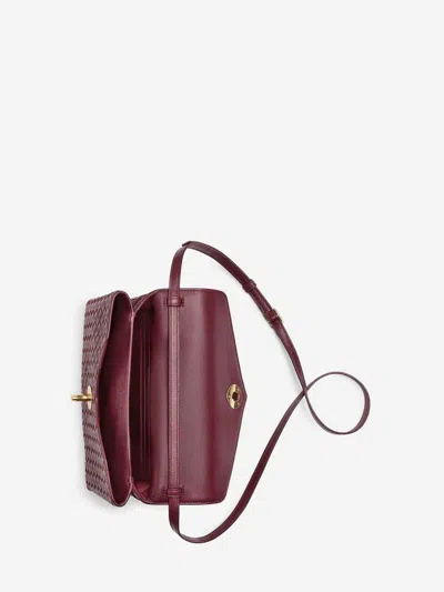 Bottega Veneta Lambskin Knot Lock Top-handle Bag In Red