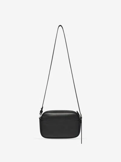 Courrèges Structured Brown Calf Leather Camera Bag With Detachable Strap In Brown