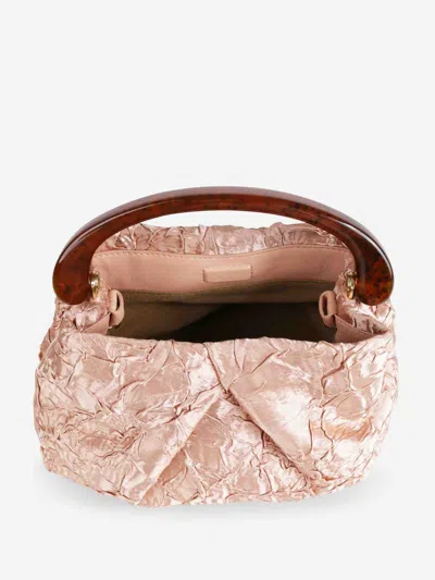 Dries Van Noten Crinkled Design Top Handle Adjustable Strap In Pink