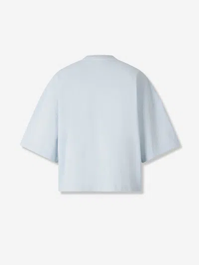Jacquemus Le T-shirt Corto Logo-embroidered Cotton T-shirt In Blue