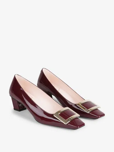 Roger Vivier Salons Belle Vivier Buckle Pumps In Red