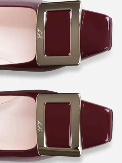 Roger Vivier Salons Belle Vivier Buckle Pumps In Red