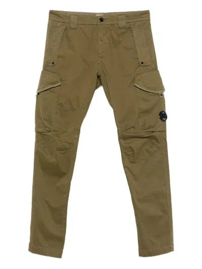C.p. Company Cp Company Cargo Pant In Stretch Satin In Green