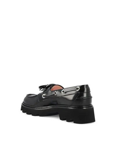 Roger Vivier 20mm Viv Rangers Leather Loafers In Black
