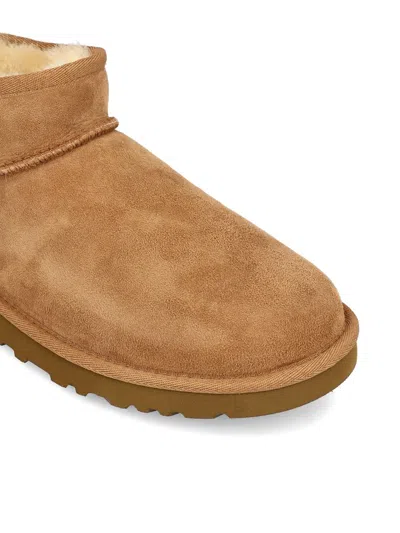 Ugg Mini Brown Suede Boots In Brown