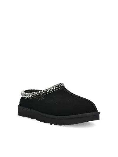 Ugg Tasman Slip-on Shearling Flat Mules In Black