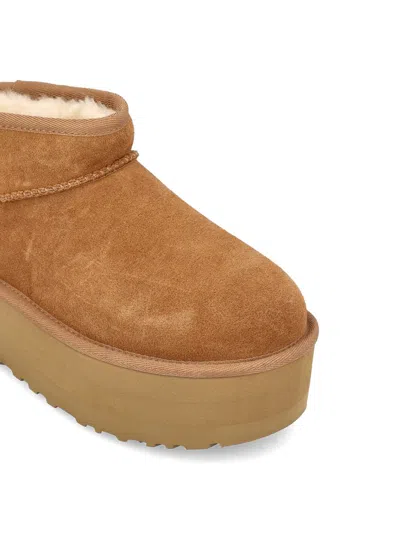 Ugg Classic Ultra Mini 1135092-che Womens 5 Chestnut Suede Platform Boot Gbnc453 In Brown