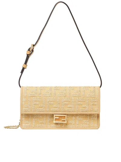 Fendi Wallet On Chain Accessories In Neutral
