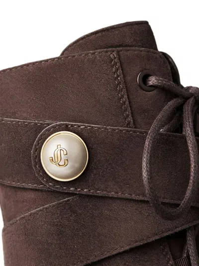 Jimmy Choo Noemi 45 Ankle Chunky Sole Boots In Brown