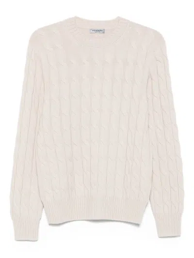 Gran Sasso Cable-knit Sweater In Sand