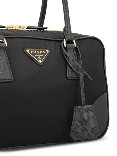 Prada 1978 Medium Re-nylon Clutch Bags In Black