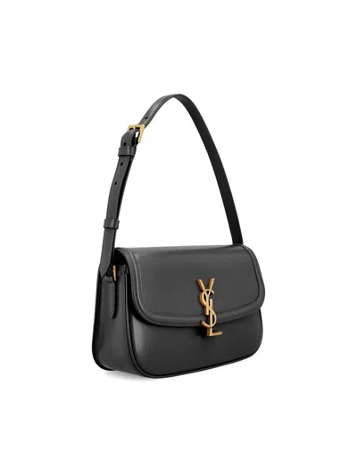 Saint Laurent Medium Solferino Leather Shoulder Bag In Blue