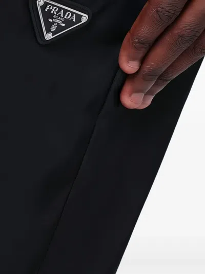 Prada Casual Shorts With Pockets And Loops In Black