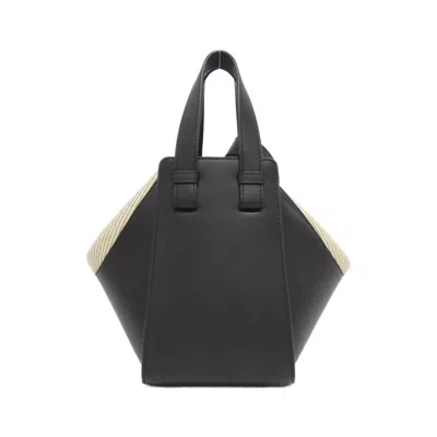 Pre-owned Loewe Black Leather Cotton Canvas Shoulder Bag ()