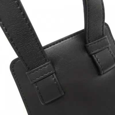 Pre-owned Loewe Black Leather Cotton Canvas Shoulder Bag ()