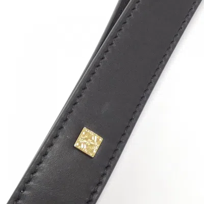 Pre-owned Loewe Black Leather Cotton Canvas Shoulder Bag ()